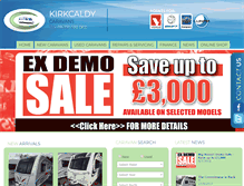 Tablet Screenshot of kirkcaldycaravans.com